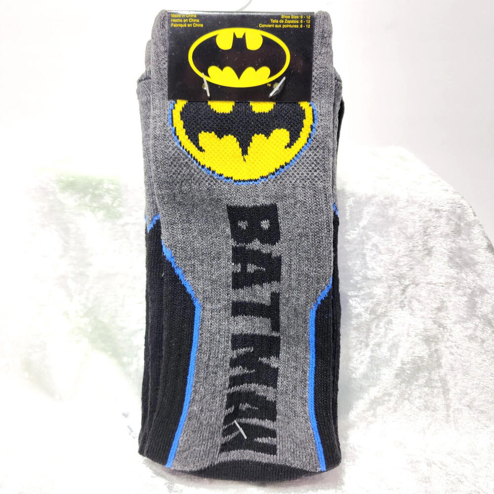 DC Batman 2 Pair Pack Socks Size 6-12